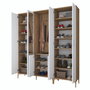 Hanah Home Soporte para el pasillo Nogal y blanco